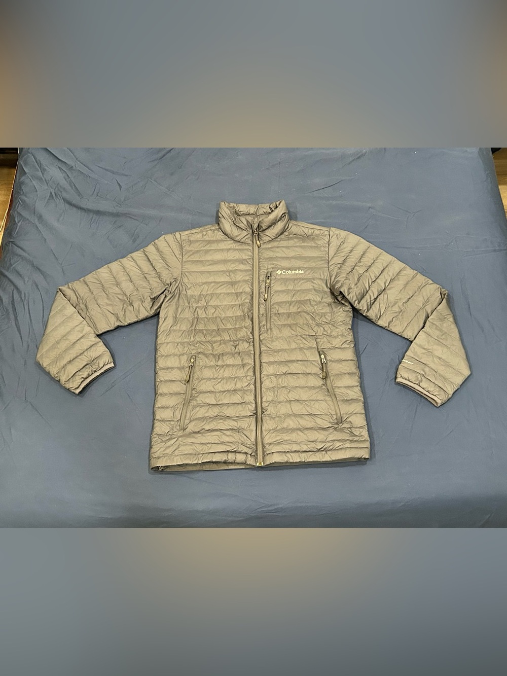 Columbia Mens Omni-Heat 700 Fill Down Puffer Jacket Gray Small
